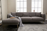 Corner sofa with sleeping function on the left Simena Gray - Golden Poot