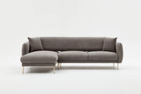 Corner sofa with sleeping function on the left Simena Gray - Golden Poot