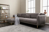 Corner sofa with sleeping function on the left Simena Gray - Golden Poot