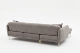 Corner sofa with sleeping function on the left Simena Gray - Golden Poot