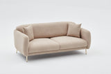 3-seater sofa bed Simena Beige Gold