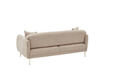 3-seater sofa bed Simena Beige Gold