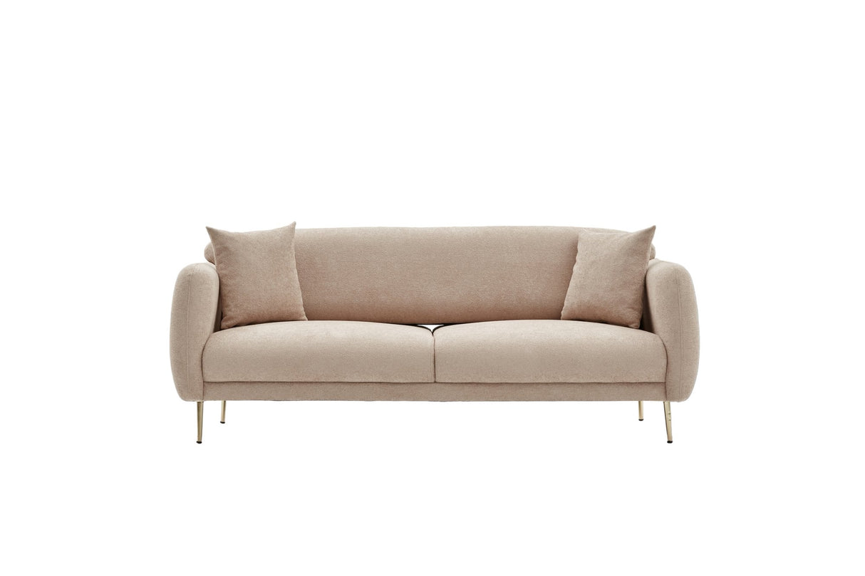 3-seater sofa bed Simena Beige Gold