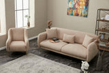 3-seater sofa bed Simena Beige Gold