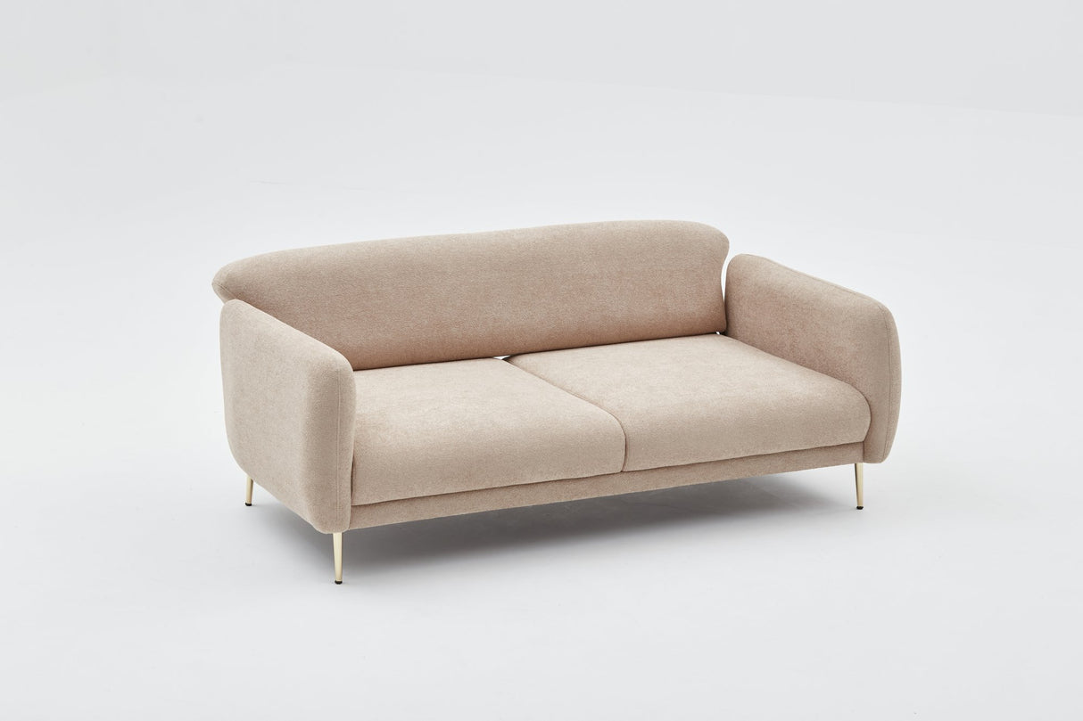 3-seater sofa bed Simena Beige Gold