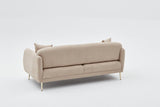 3-seater sofa bed Simena Beige Gold