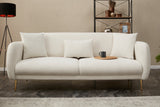 3-seater sofa bed Simena cream gold