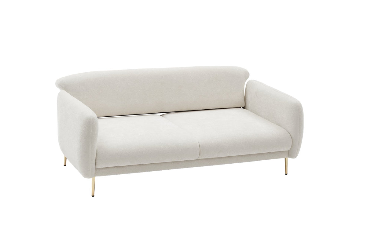 3-seater sofa bed Simena cream gold