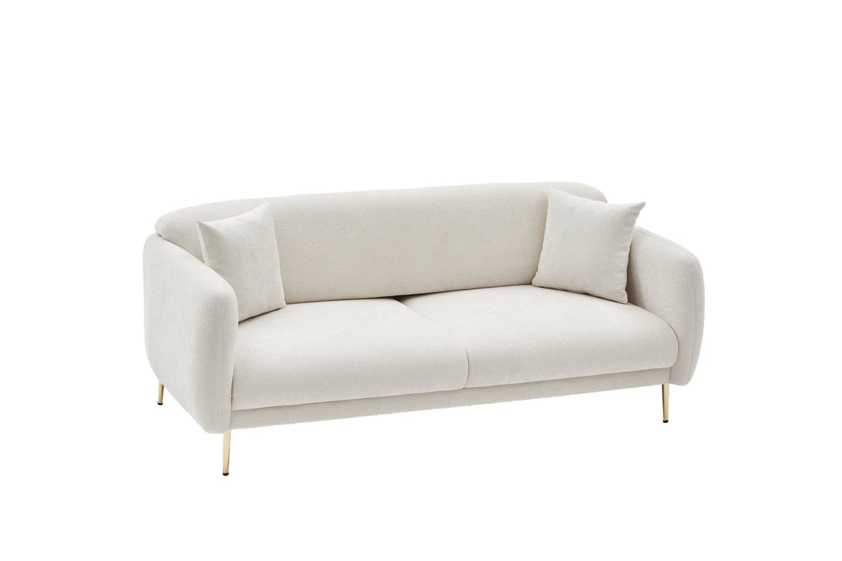 3-seater sofa bed Simena cream gold