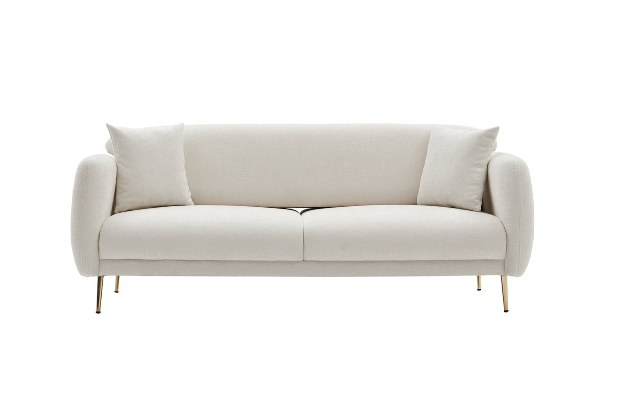 3-seater sofa bed Simena cream gold