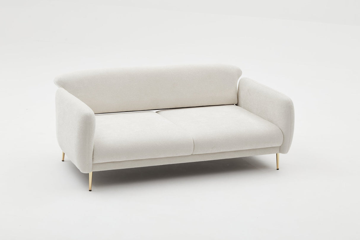 3-seater sofa bed Simena cream gold