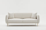 3-seater sofa bed Simena cream gold