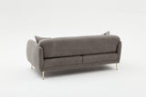 3-seater sofa bed Simena gray gold