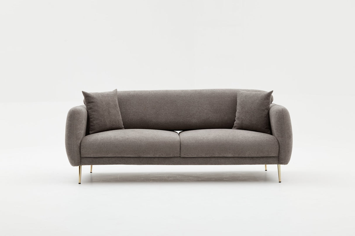 3-seater sofa bed Simena gray gold