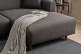 Corner sofa with sleeping function on the right Mane Anthracite