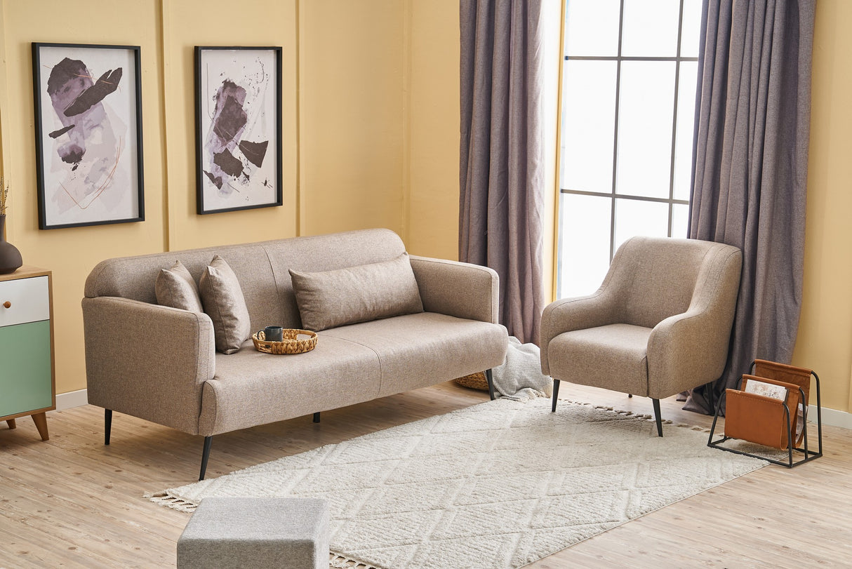 3-seater sofa revos brown