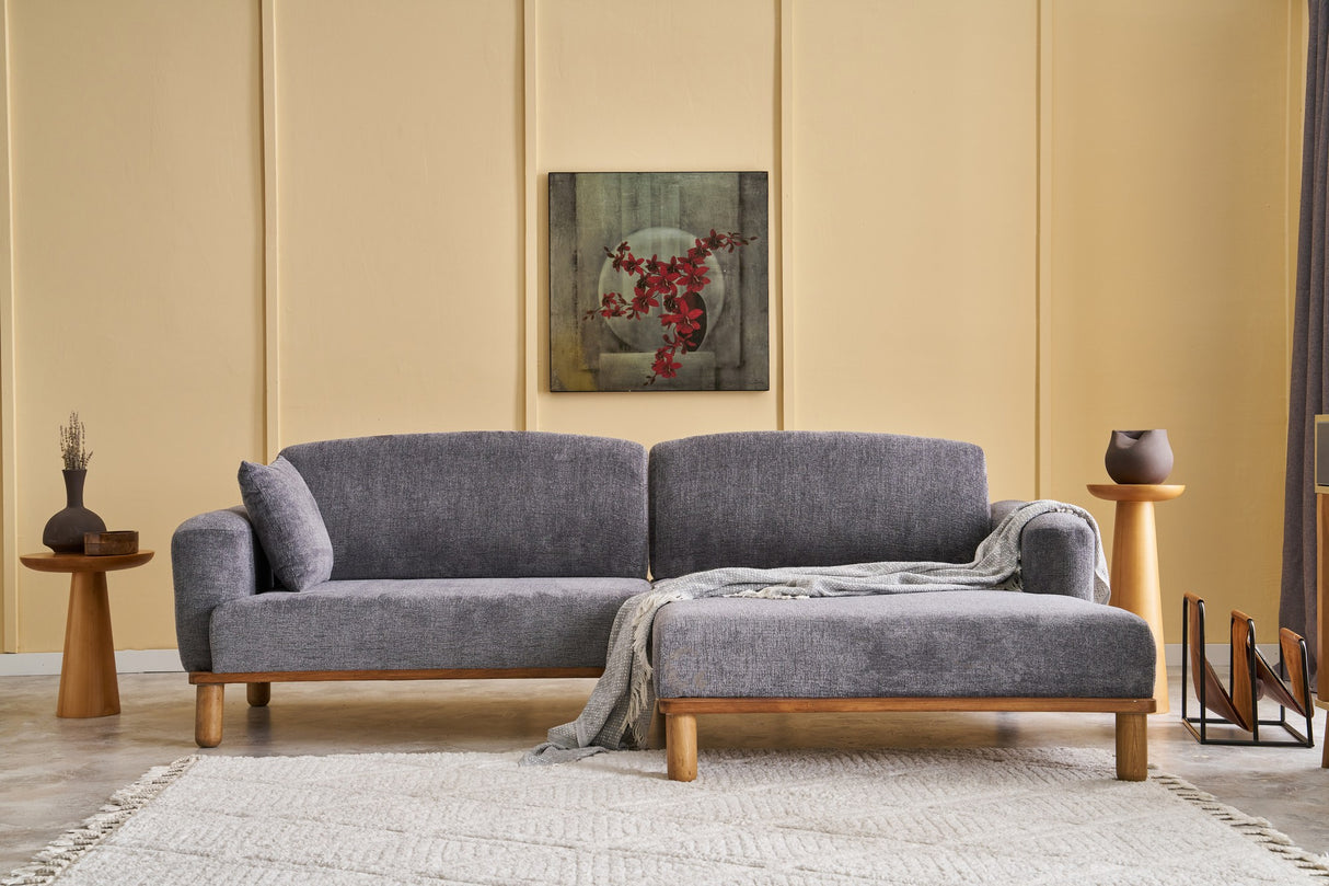 Corner sofa on the right rens gray