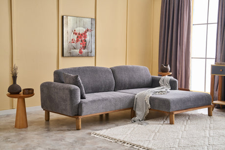 Corner sofa on the right rens gray