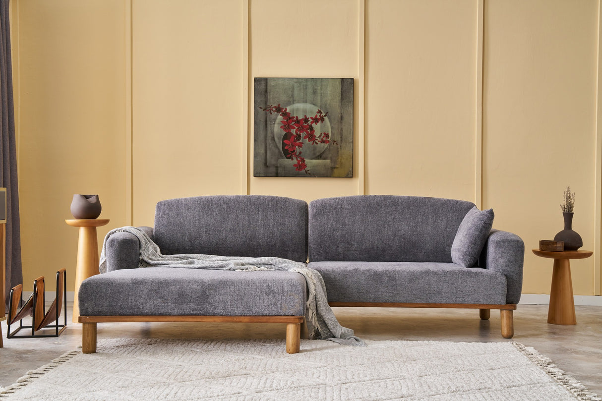 Corner sofa left rens gray