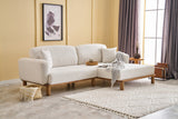 Corner sofa on the right rens crème