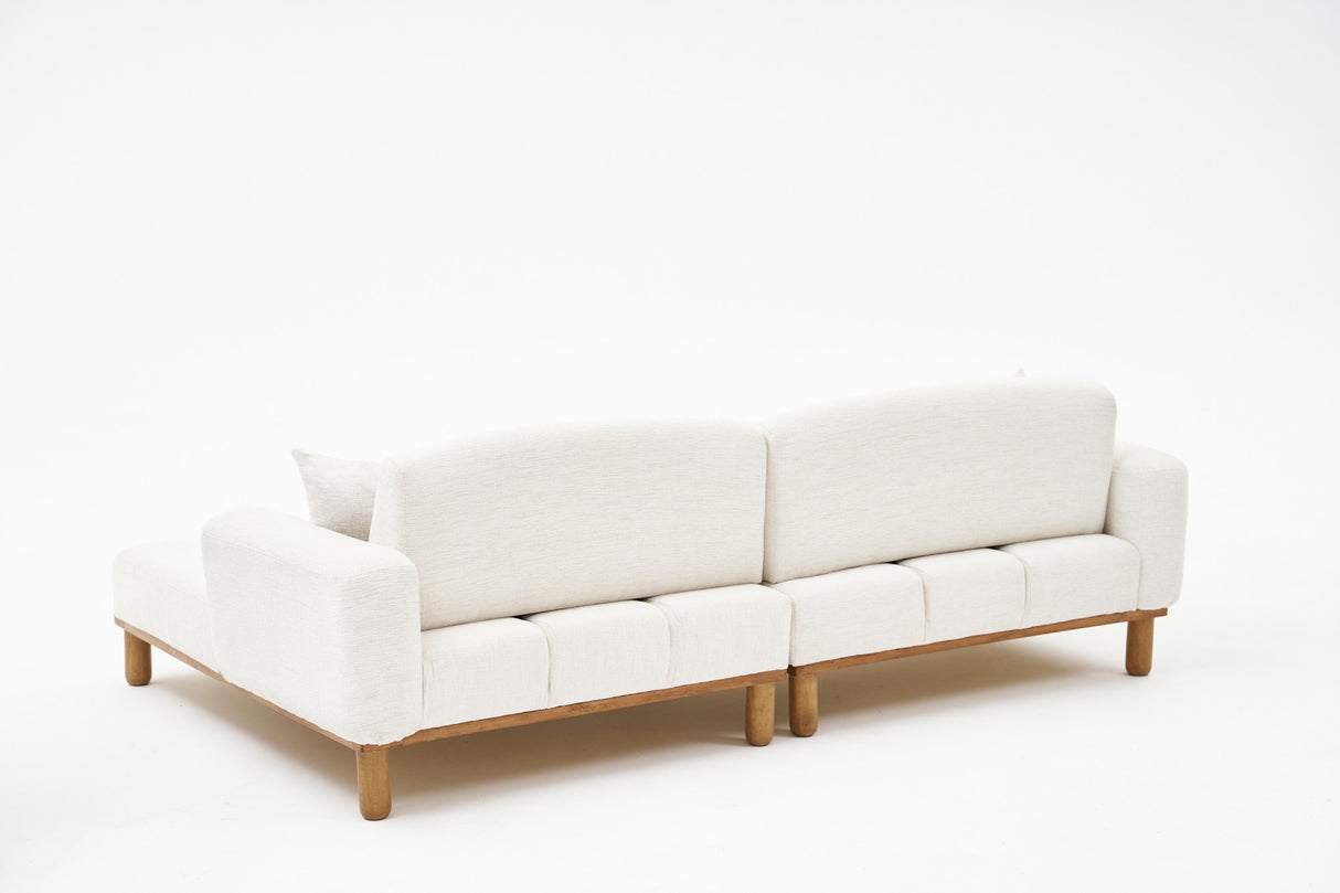 Corner sofa on the right rens crème