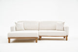 Corner sofa on the left rens crème