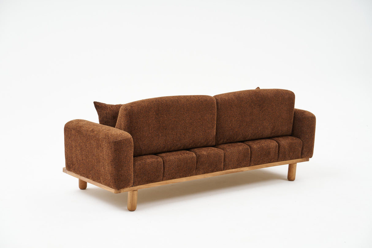 3-seater sofa rens brown copper colored