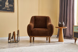 Armchair rens brown copper -colored