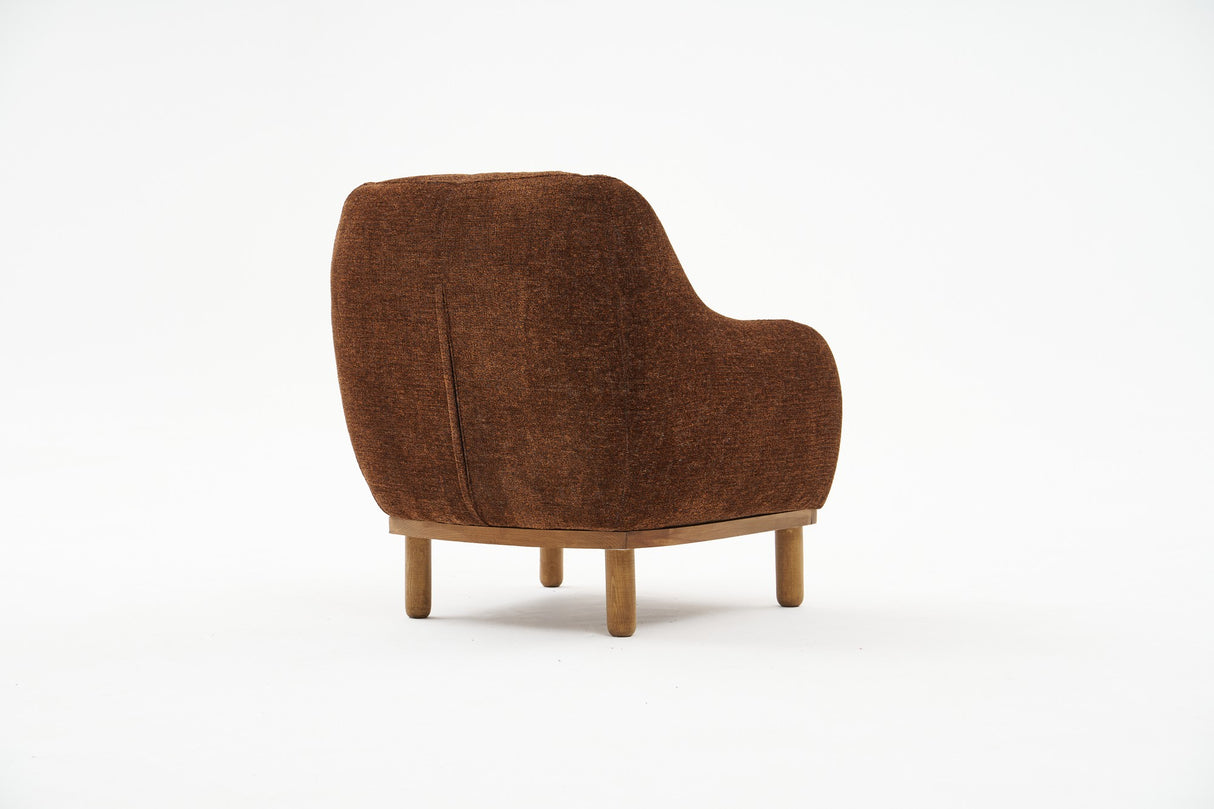 Armchair rens brown copper -colored