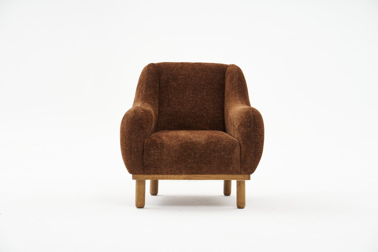 Armchair rens brown copper -colored