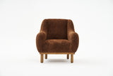 Armchair rens brown copper -colored