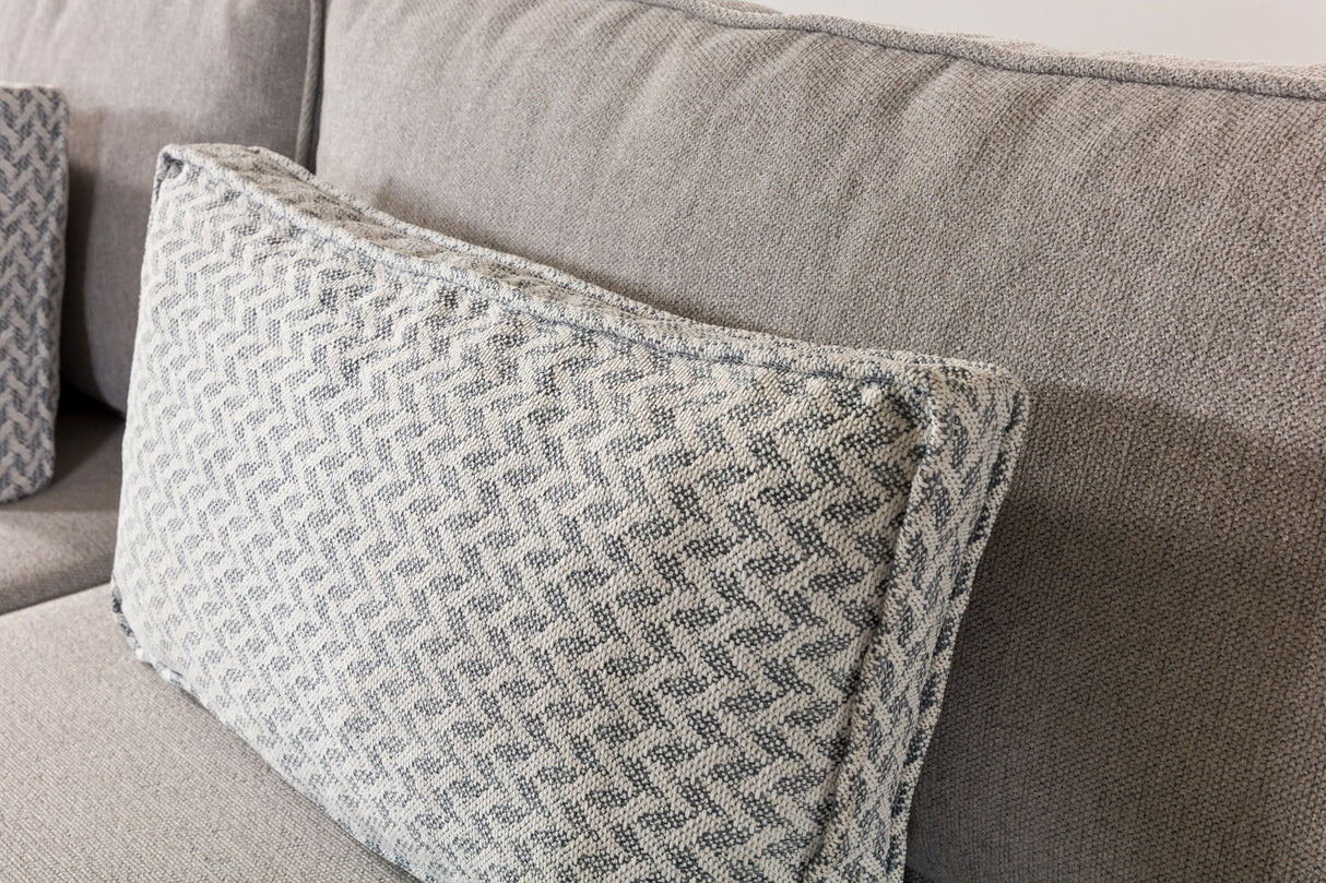 Corner sofa with sleeping function on the left matris gray