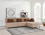 Corner sofa with sleep function on the right matris brown