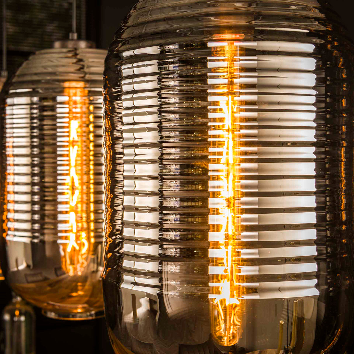 Industrial hanging lamp James 3-light tub