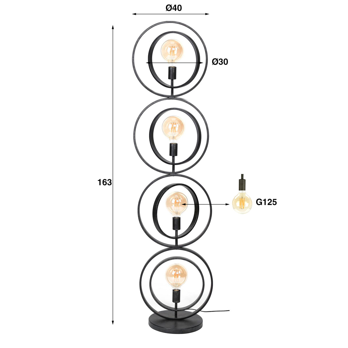 Otan Industrial Metal Floor Lamp