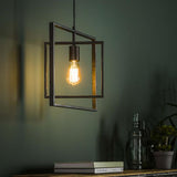 Industrial hanging lamp Kody Square Metal