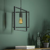 Industrial hanging lamp Kody Square Metal