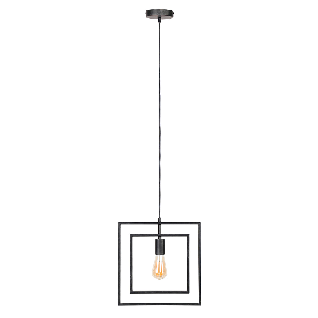 Industrial hanging lamp Kody Square Metal