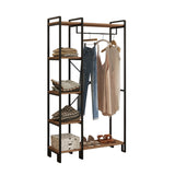 Wardrobe Furniture Coat Rack Rox Natural - With Shelves 