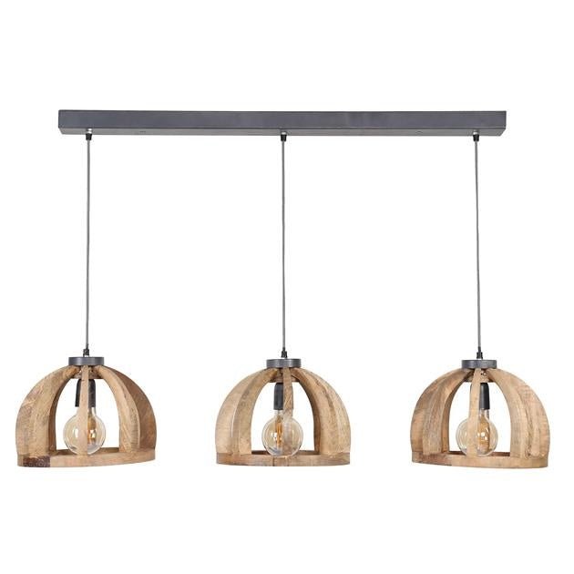 Hanglamp Madri DH Interior Mango LxBxH 102x38x35 Mangohout Witfoto vooraanzicht