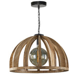 Hanglamp Madri DH Interior Mango LxBxH 69x69x50 Mangohout Witfoto vooraanzicht