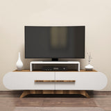 TV furniture rose walnut white melamine 145x49.8x36.8 cm