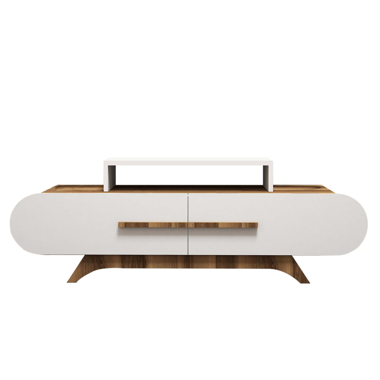 TV furniture rose walnut white melamine 145x49.8x36.8 cm