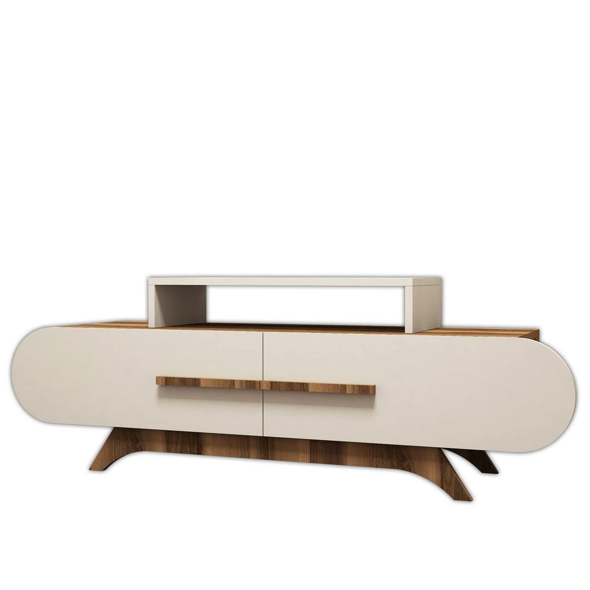 TV furniture rose walnut cream melamine 145x49.8x36.8 cm