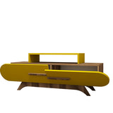 TV furniture rose walnut yellow melamine 145x49.8x36.8 cm