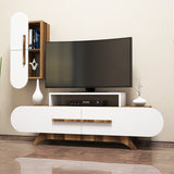 TV furniture set rose walnut white melamine 145x49.8x36.8 cm