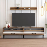 TV furniture set istanbul walnut white melamine 180x47x35 cm