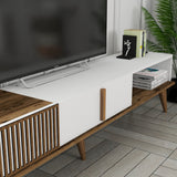 TV Furniture Milan Alt Walnut White Melamine 180x40x35 cm