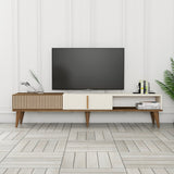 TV furniture Milan Alt Walnut Crème Melamine 180x40x35 cm