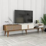 TV furniture Milan Alt Walnut Crème Melamine 180x40x35 cm